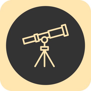 teleskop simgesi vektör illüstrasyonu