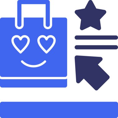 Alışveriş çantası web simgesi basit illüstrasyon