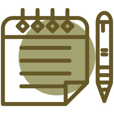 Kalem. Web simgesi basit illüstrasyon