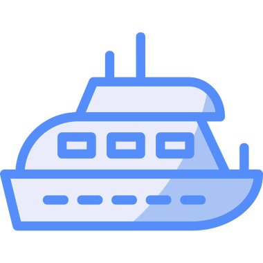 tekne gemisi taşıma simgesi ana hat biçiminde