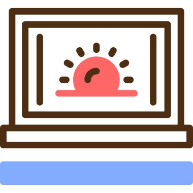 Dopdolu web dizüstü bilgisayar simgesi - özet biçimi