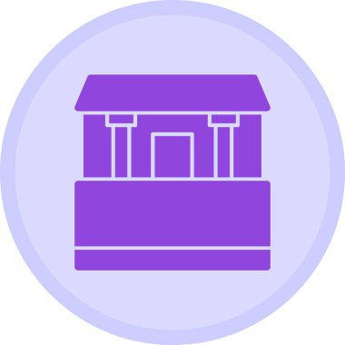 Bina. Web simgesi basit illüstrasyon