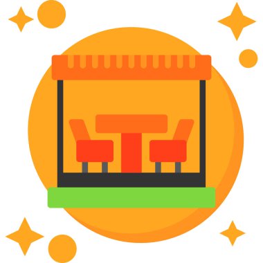 Bir sinema koltuğu simgesinin vektör illüstrasyonu