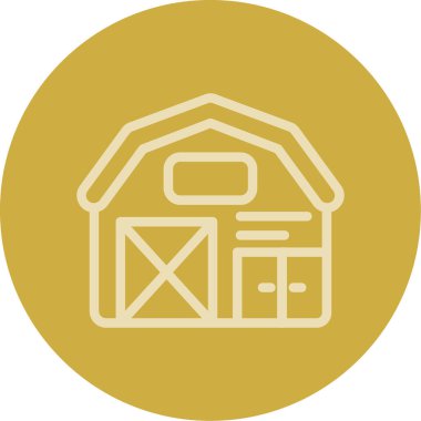 çiftlik evi ikonu vektör illüstrasyonu