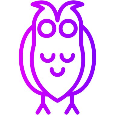 Baykuş simgesi vektör illüstrasyonu