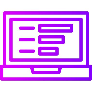 Bilgisayar. Web simgesi basit illüstrasyon