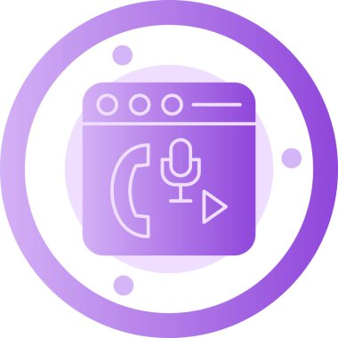 Konuşmacı. Web simgesi basit illüstrasyon