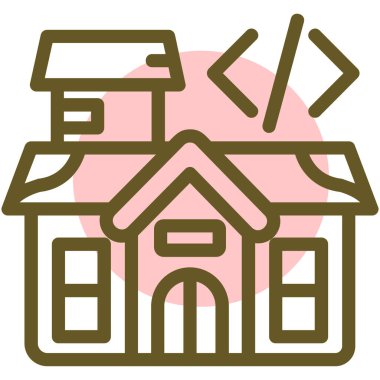 Ev simgesinin vektör illüstrasyonu