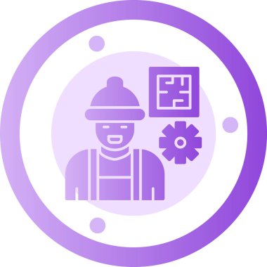 Mühendis. Web simgesi basit illüstrasyon