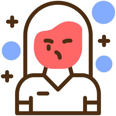 kızgın yüz simgesi, vektör illüstrasyonu