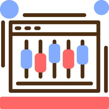 iş sunum grafiği simgesi - taslak biçimi