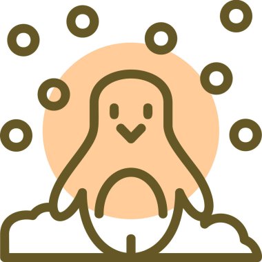 Tavuk. Web simgesi basit illüstrasyon