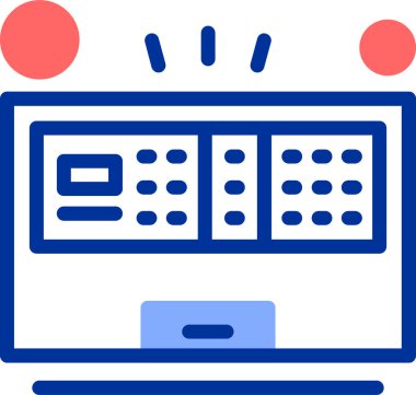 bilgisayar izleme simgesi, vektör illüstrasyonu