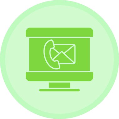 Monitör. Web simgesi basit illüstrasyon