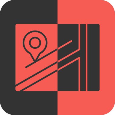 konum simgesi soyut arkaplanda izole edildi