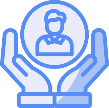 Bir bardak ile insan elinin vektör illüstrasyonu