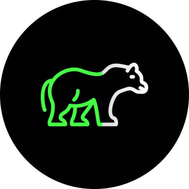 Arka planda hayvan simgesi izole edildi