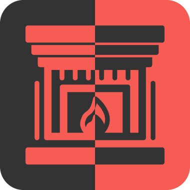 Arkaplanda ateş simgesi izole edildi. vektör illüstrasyonu.