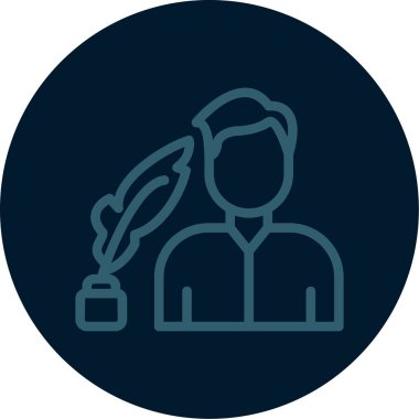 Mikrofonlu bir adamın vektör çizimi