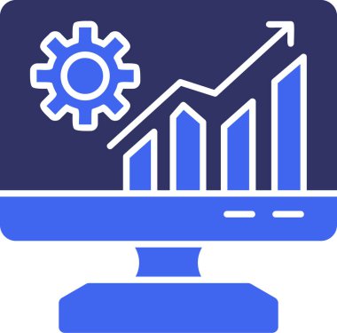 Analizler. Web simgesi basit illüstrasyon