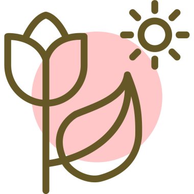 Yaprak. Web simgesi basit illüstrasyon