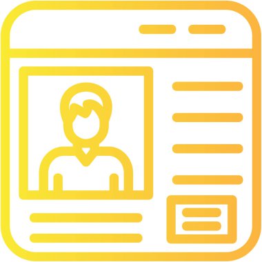 özet biçiminde kimlik kartı simgesi