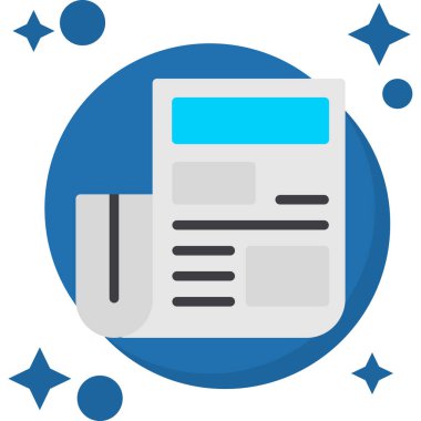 gazete simgesi, vektör illüstrasyonu