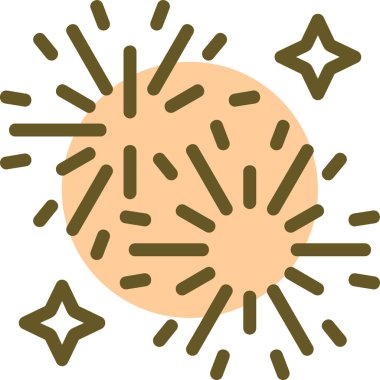 Havai fişekler. Web simgesi basit illüstrasyon