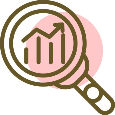 Analiz arama simgesi, vektör illüstrasyonu