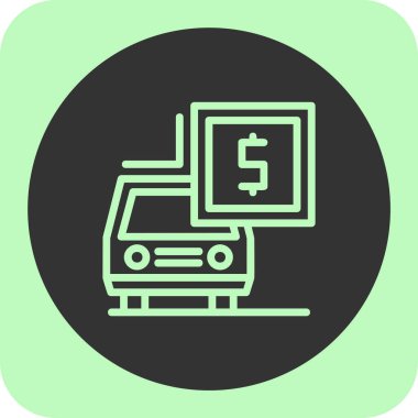 Dolar simgesi vektör illüstrasyonu