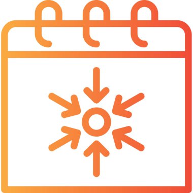 Takvim simgesi, vektör çizimi