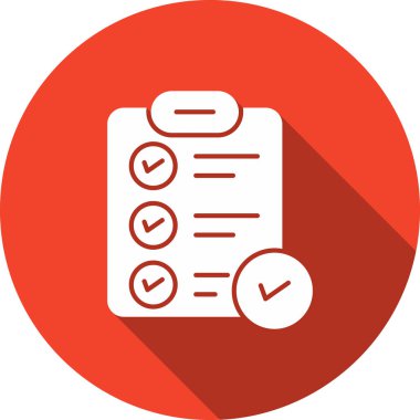 Kontrol listesi. Web simgesi basit illüstrasyon