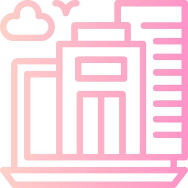 Bulut simgesi vektör illüstrasyonu