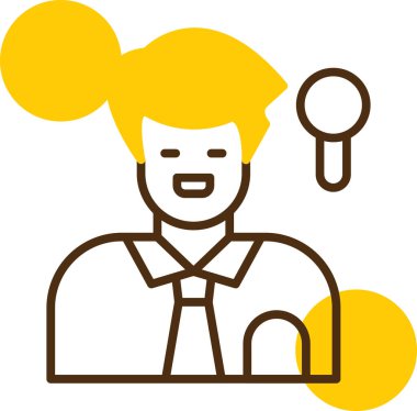 Fırçalı bir adamın vektör çizimi