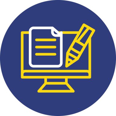 Bilgisayar. Web simgesi basit illüstrasyon