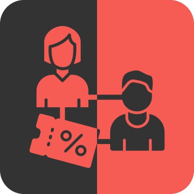 indirimli satış teklif simgesi düz stil