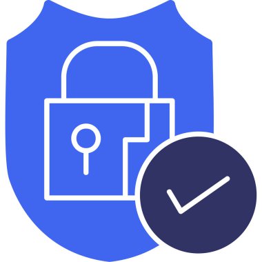 Güvenlik kilidi. Basit resimleme