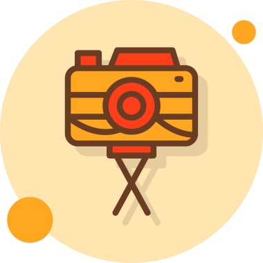 Kamera simgesi, vektör illüstrasyonu