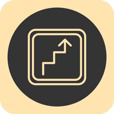 Siyah arkaplanda ok yukarı simgesi