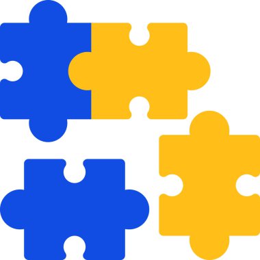 Yapboz yapboz vektör simgesi düz biçimli