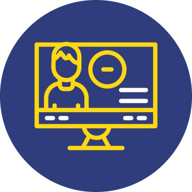 Dizüstü bilgisayarı olan bir adamın vektör çizimi