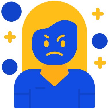 Öfke ve öfke dolu bir kadın.