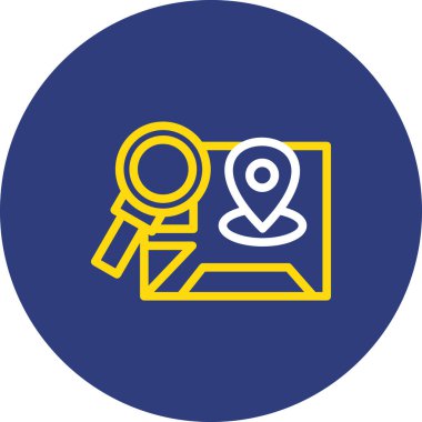 Vektör konumu simge illüstrasyonu