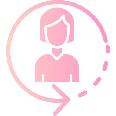 Beyaz arka planda bir kadının vektör çizimi