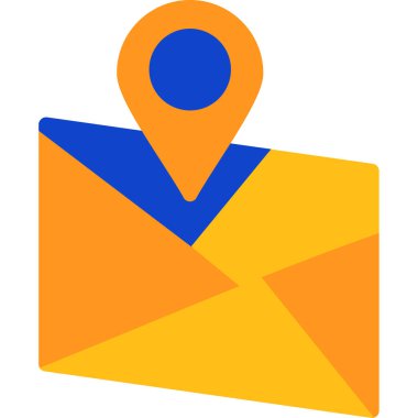 E- posta simgesi olan harita