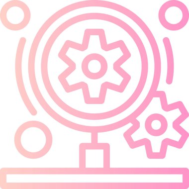 dişli simgesinin vektör illüstrasyonu