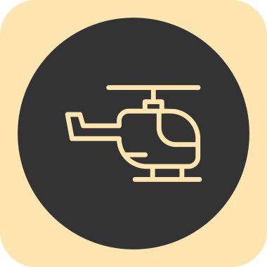 Helikopter simge vektör çizim