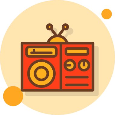 Modern radyo simgesinin vektör illüstrasyonu