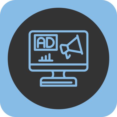 Pazarlama düz simge vektör çizim