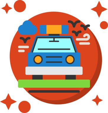 araba simgesi vektör illüstrasyonu